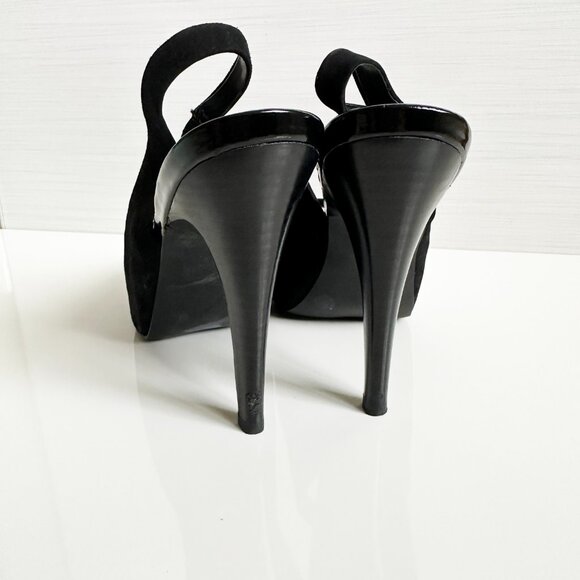 Jessica Simpson Agyness 2 Platform High Heel Pumps Slingback Suede Sandal Size 8 - Picture 8 of 11